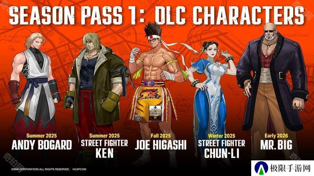 《饿狼传说 City of the Wolves》公开第一季 DLC 角色与公测版试玩角色阵容