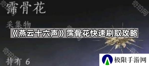 燕云十六声霈骨花在哪刷-霈骨花快速刷取攻略