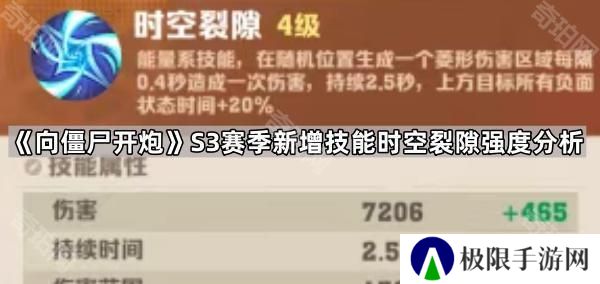 向僵尸开炮S3新技能时空裂隙强吗-S3赛季新增技能时空裂隙强度分析