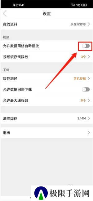关闭数据网络自动播放3