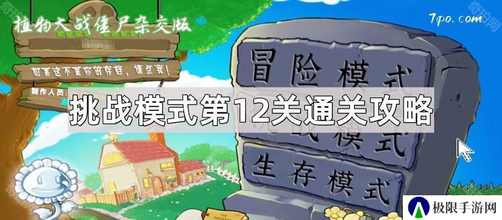 植物大战僵尸杂交版挑战模式第12关怎么过-杂交版挑战模式第12关通关图文攻略