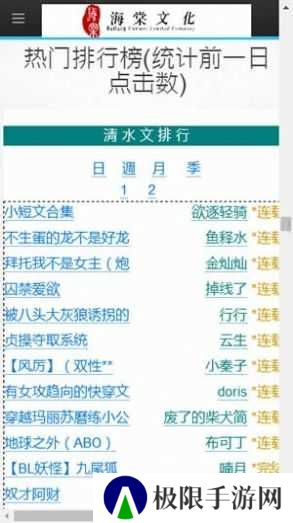海棠文化线上文学城app下载(小说阅读器)