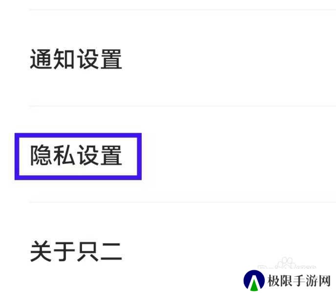 只二怎么修改隐私设置